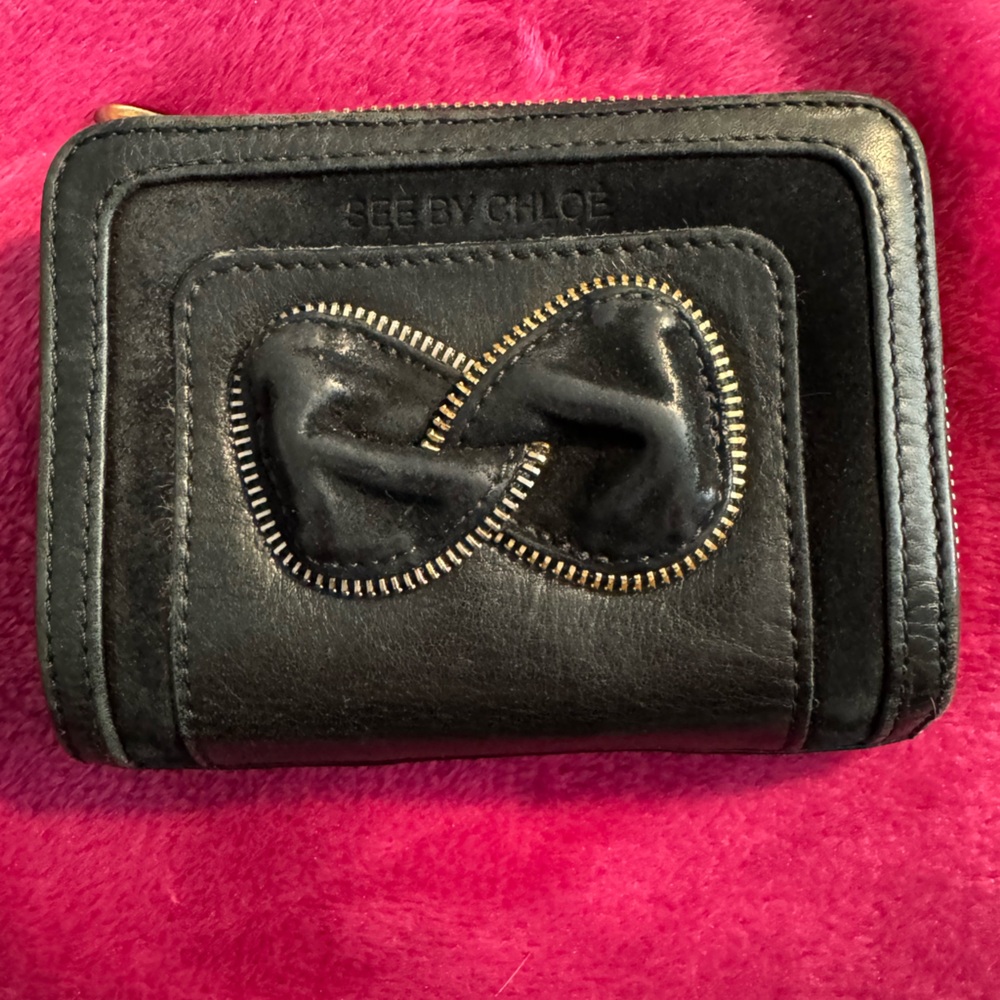 EUC See by Chile black leather wallet.
